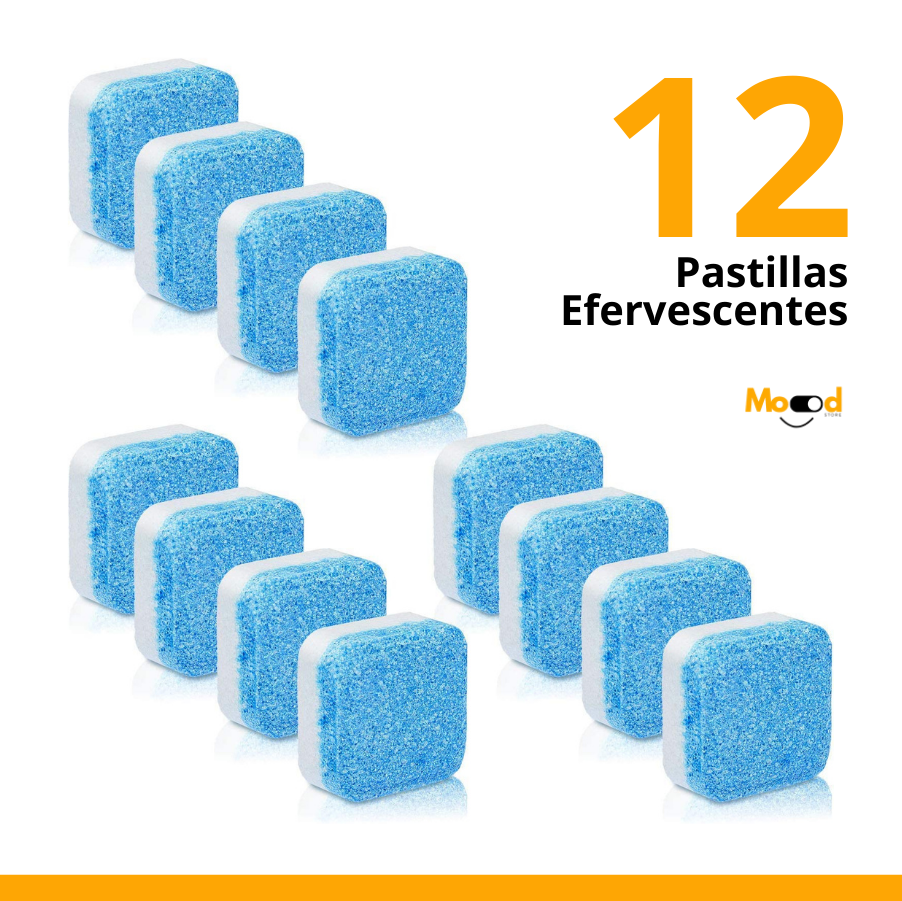 Pack 12 Pastillas Efervescentes para Limpieza de Lavadora