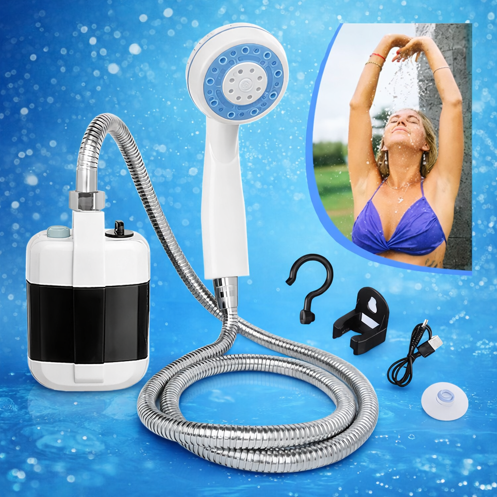 ShowerPro™ – Ducha Portátil Recargable – Agua al Instante para bañarte fácilmente en cualquier lugar