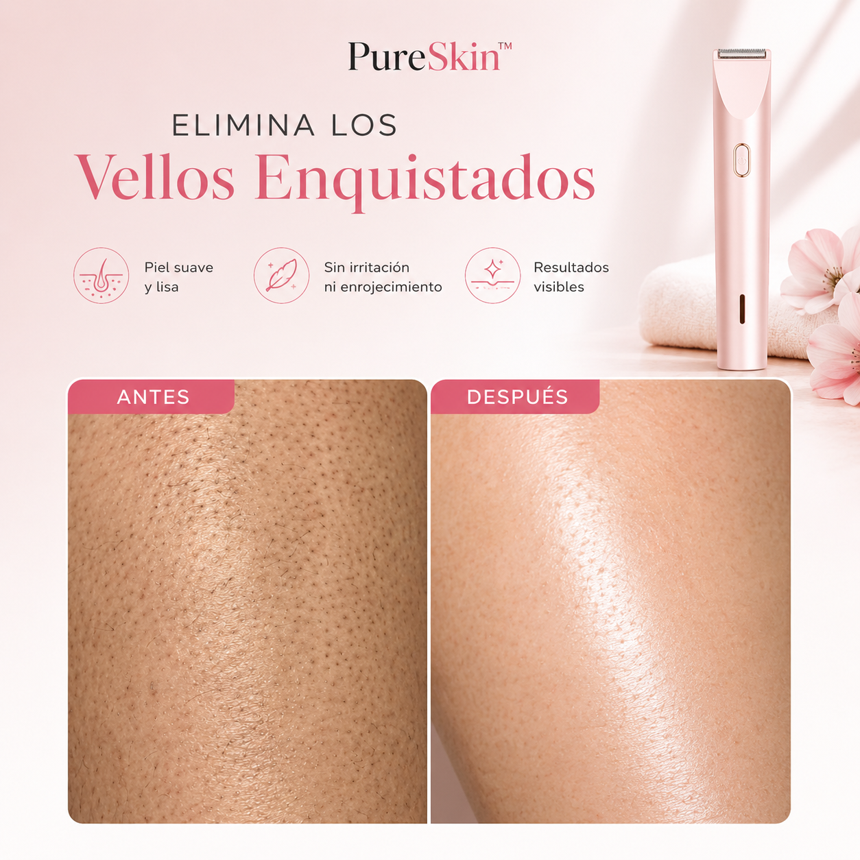 PureSkin™– Rasuradora Femenina Rostro y Cuerpo – Suavidad y precisión para tu cuidado diario