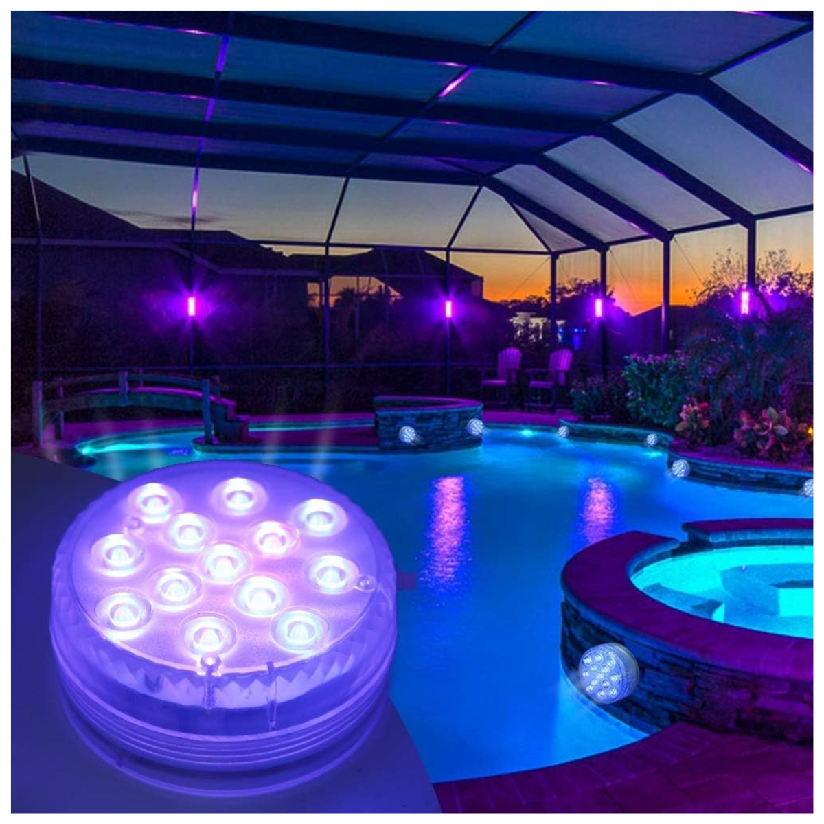 Luz LED para Piscina 2x1 | Transforma tu piscina en un ambiente espectacular de noche en segundos