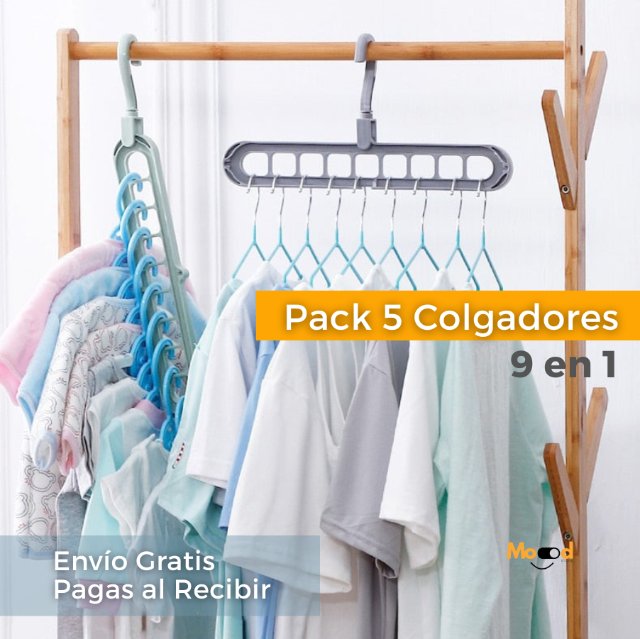 Pack 5 Colgadores Magic (9 en 1): Orden Instantáneo