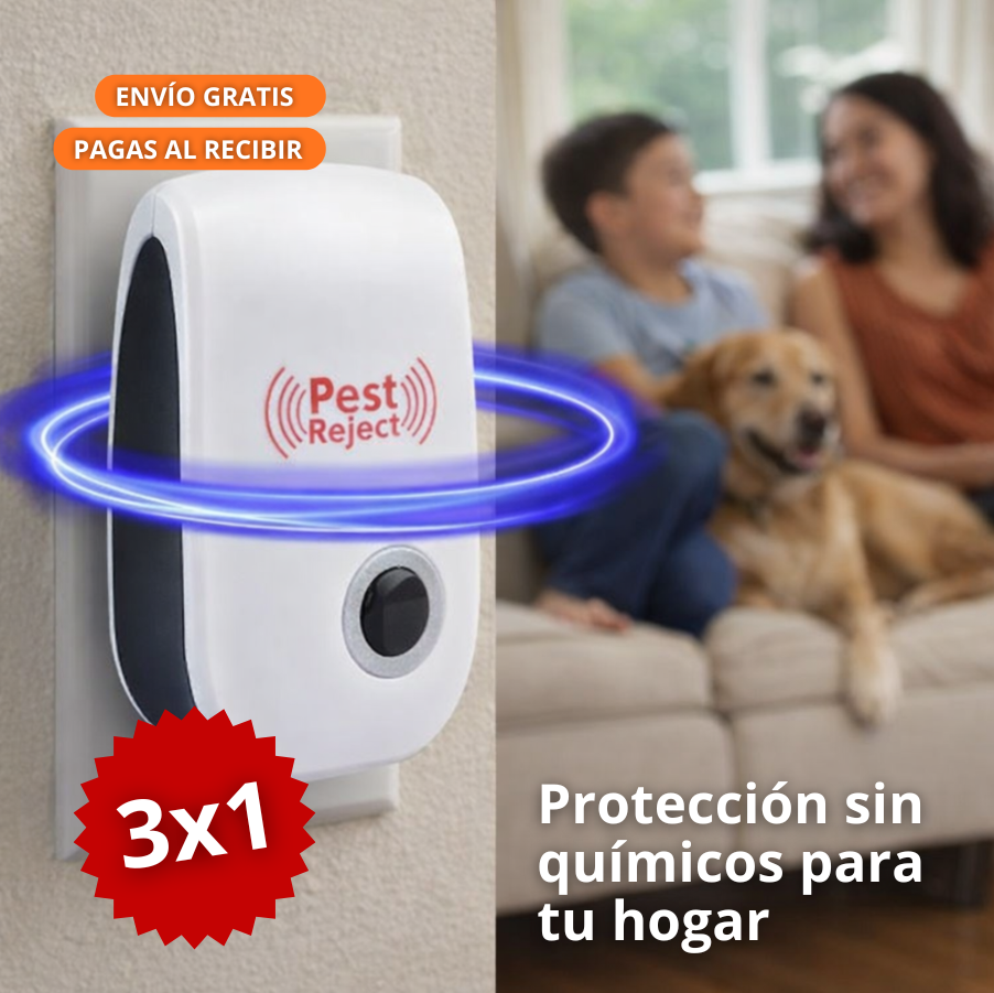Repelente Ultrasónico Doméstico – Protección Antiplagas – Cuidado Constante del Hogar Sin Veneno