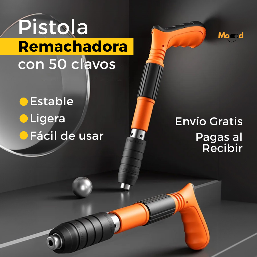 Pistola Remachadora GunPro™ con 50 clavos