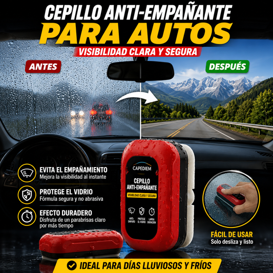 Cepillo Antiempañante para Auto - Mantiene la visibilidad despejada de forma rápida y segura sin rayar el cristal
