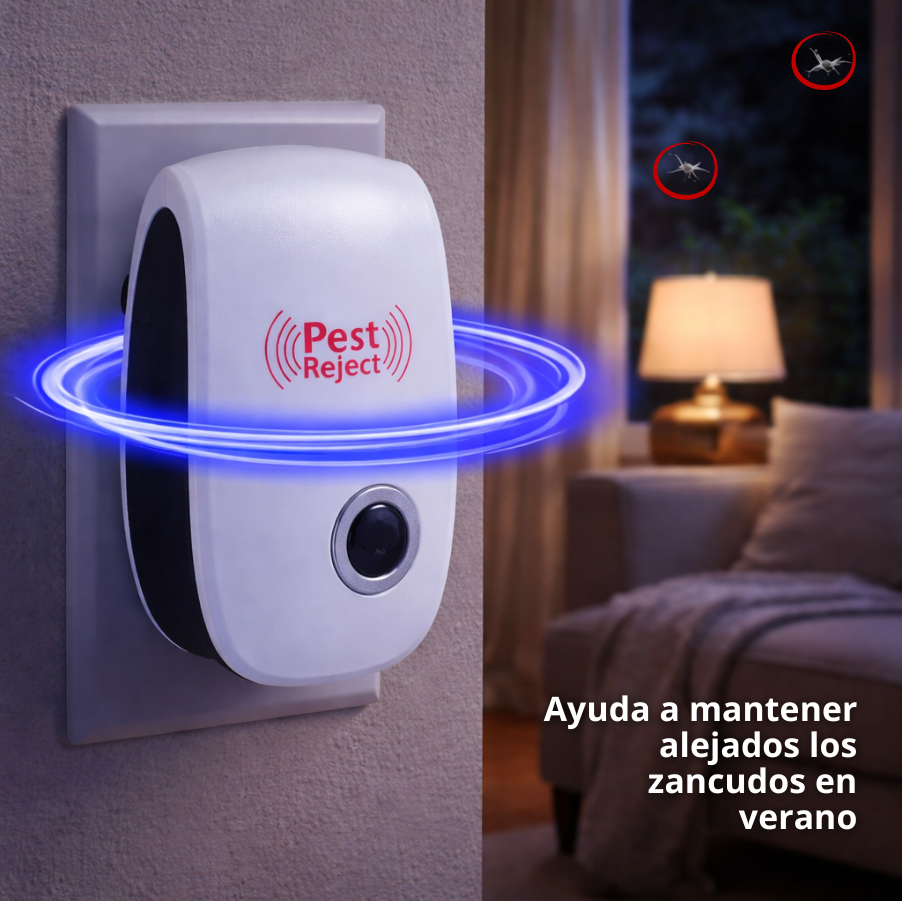 Repelente Ultrasónico Doméstico – Protección Antiplagas – Cuidado Constante del Hogar Sin Veneno
