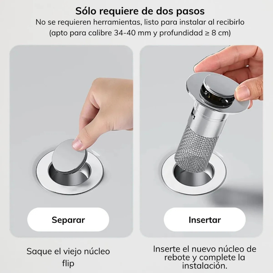 Filtro de Desagüe Premium CleanFlow™ – Evita Tapones – Flujo de agua libre y menos suciedad desde hoy