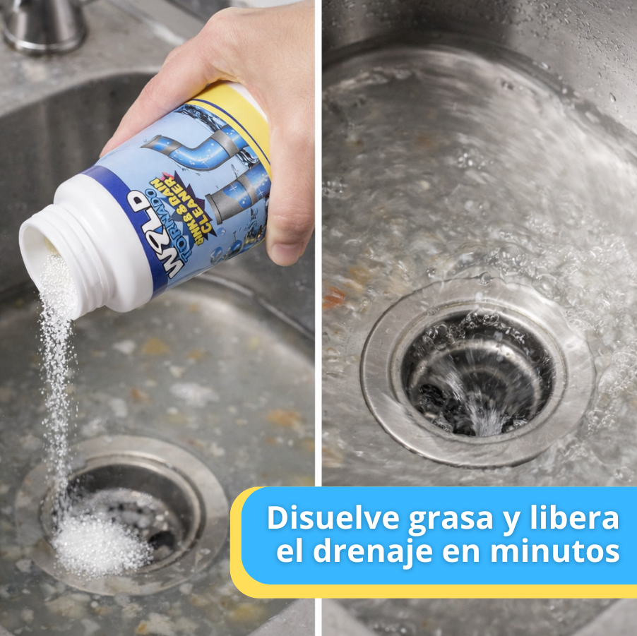 Pack x3 Polvo Limpiador de Drenajes – Libera tu Drenaje Lento – Ahorra en Gasfiter