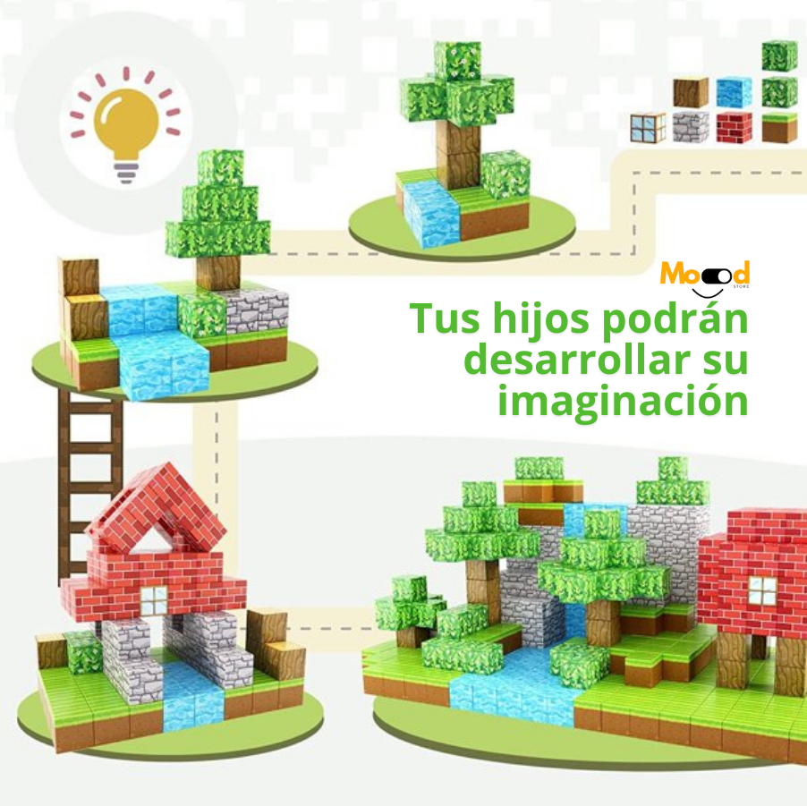 Set de Bloques Magnéticos Block Craft™ 75 piezas