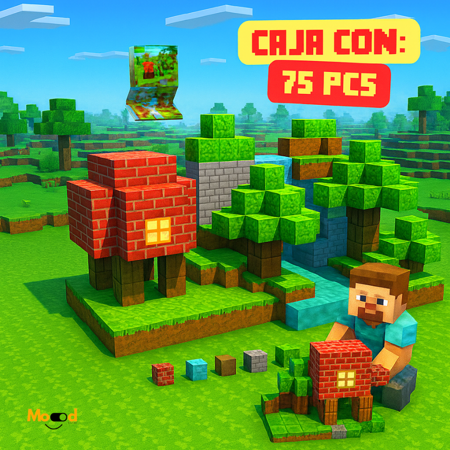 Set de Bloques Magnéticos Block Craft™ 75 piezas