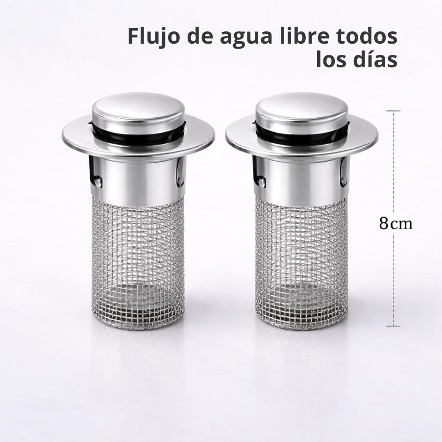 Filtro de Desagüe Premium CleanFlow™ – Evita Tapones – Flujo de agua libre y menos suciedad desde hoy