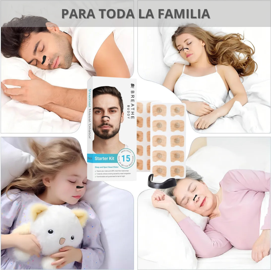 Bandas Nasales Magnéticas BreathePlus™ (Kit 15 pares)