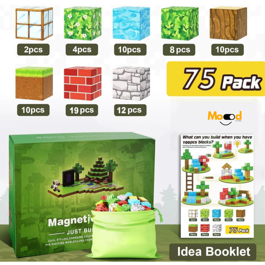 Set de Bloques Magnéticos Block Craft™ 75 piezas