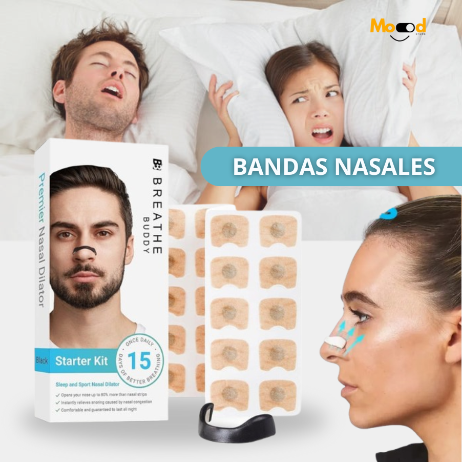 Bandas Nasales Magnéticas BreathePlus™ (Kit 15 pares)