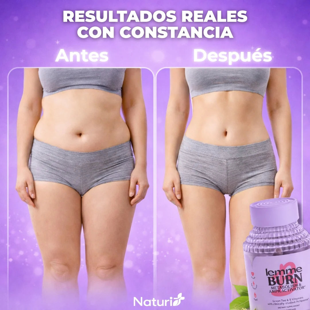 Lemme Burn® - Quemador de Grasa - Siéntete más ligera y con energía estable en 30 días de uso constante