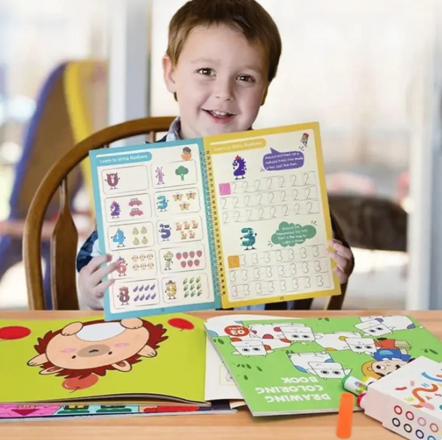 Set 4 Cuadernos Mágicos Caligrafía Montessori
