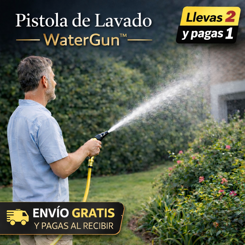 Pistola de Lavado WaterGun™ – Limpieza Multiuso – Lava Auto, Jardín y Hogar en Minutos