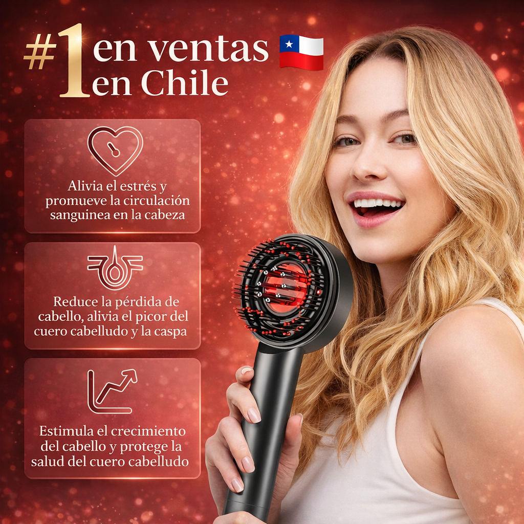 Cepillo Masajeador Terapéutico Capilar – Activa la Circulación del Cuero Cabelludo – Ten un cabello más fuerte en pocas semanas