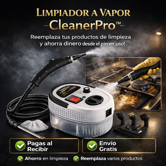 Limpiador a Vapor CleanerPro™ – Limpieza Total – Ahorra en productos de limpieza y deja tu hogar impecable en minutos