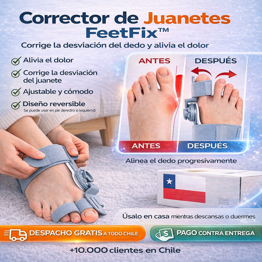 Corrector de Juanetes FeetFix™ – Ajuste gradual del dedo – Ayuda a aliviar molestias y mejorar la postura del pie en semanas