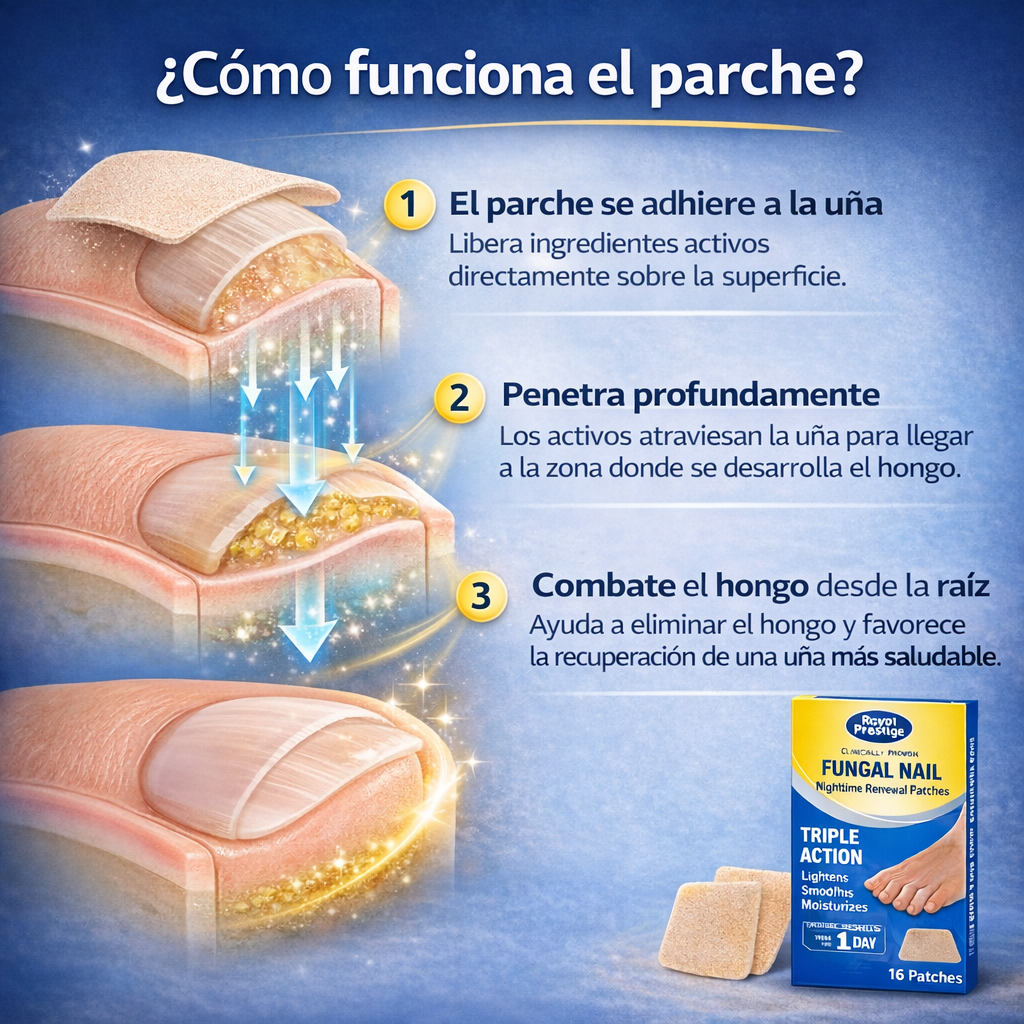 Parche Antihongos para Uñas x2 – Actúa desde la raíz – Ayuda a recuperar uñas más sanas en pocas semanas