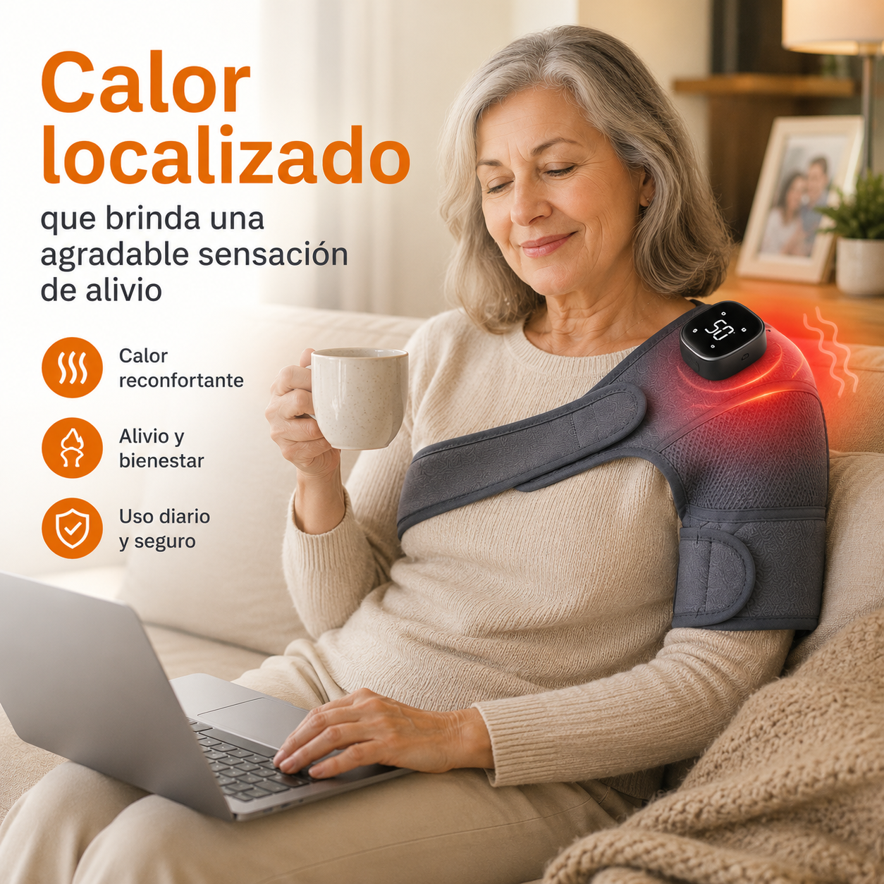 Almohadilla Térmica 3 en 1 - Calor Localizado para Rodilla, Hombro y Codo - Cuida tus articulaciones este invierno.