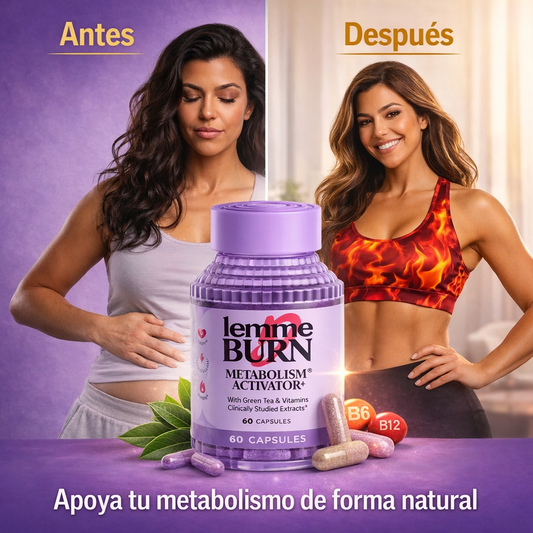 Lemme Burn® - Quemador de Grasa - Siéntete más ligera y con energía estable en 30 días de uso constante