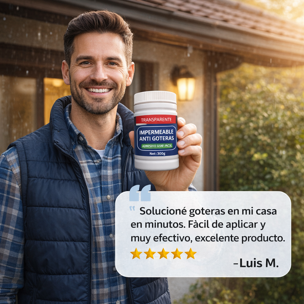 (Pack 3x1) Sellador Adhesivo Impermeable DryRoof™ | Protección Inteligente contra Filtraciones
