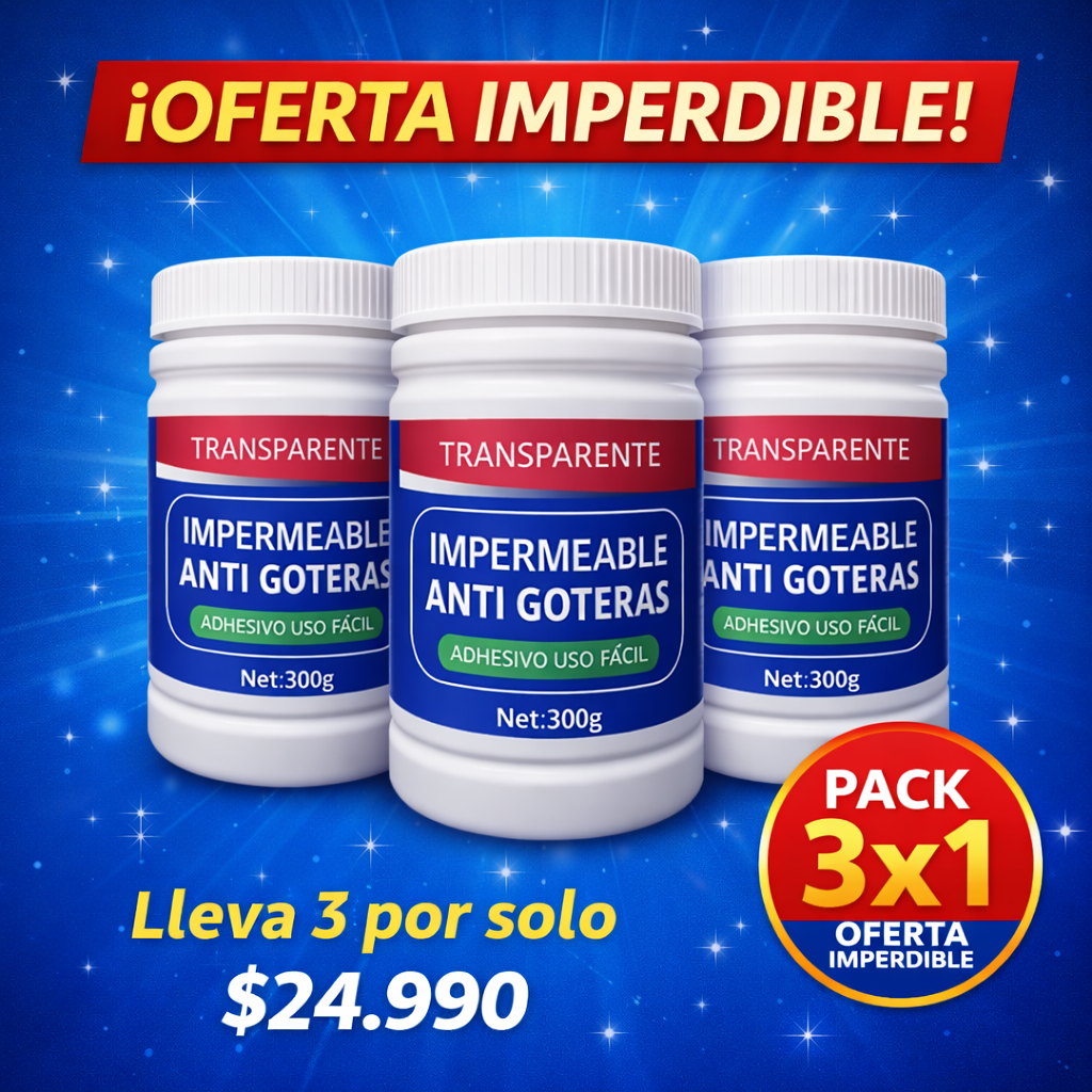 (Pack 3x1) Sellador Adhesivo Impermeable DryRoof™ | Protección Inteligente contra Filtraciones