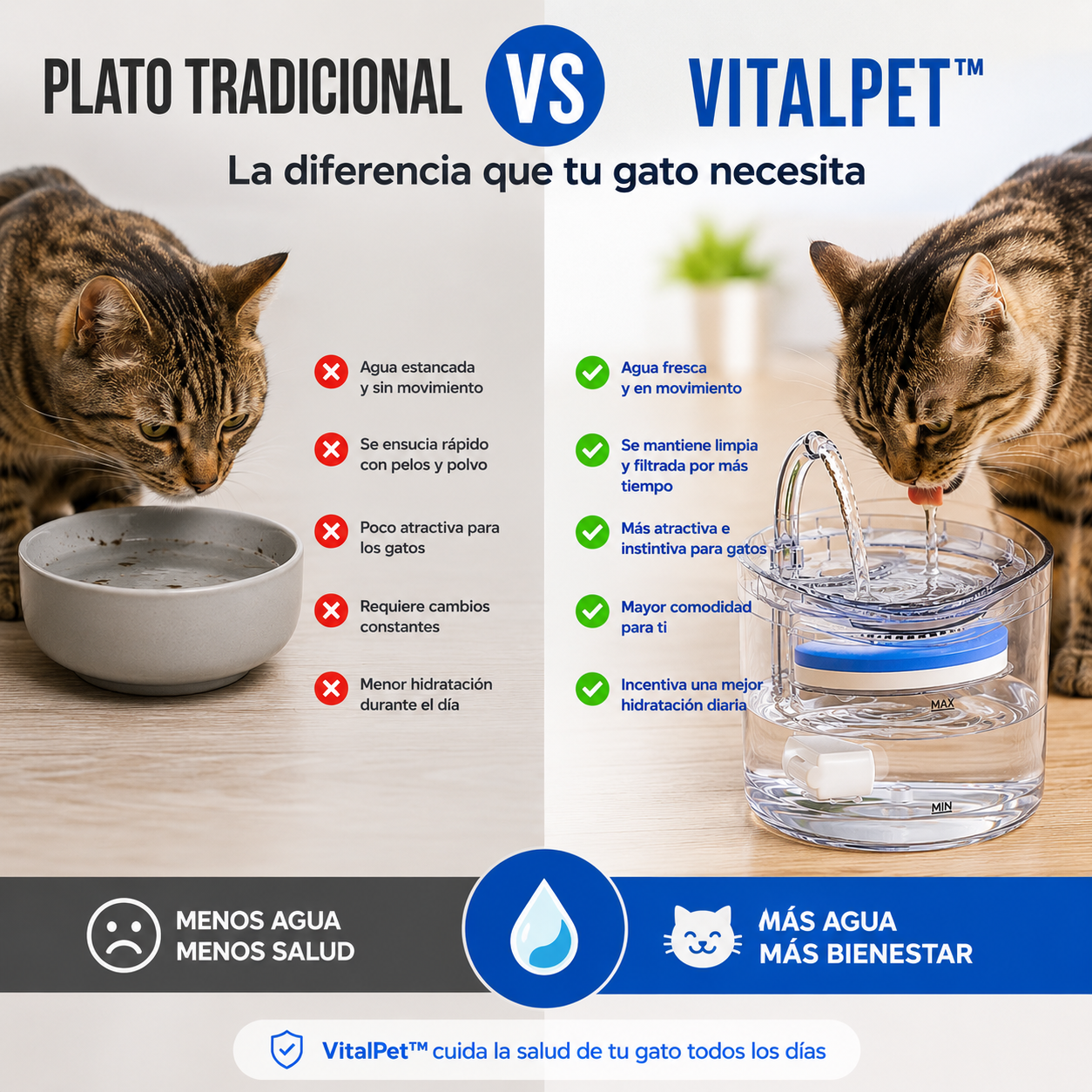 Fuente VitalPet™ | Hidratación Fresca y Constante para tu mascota todo el día.
