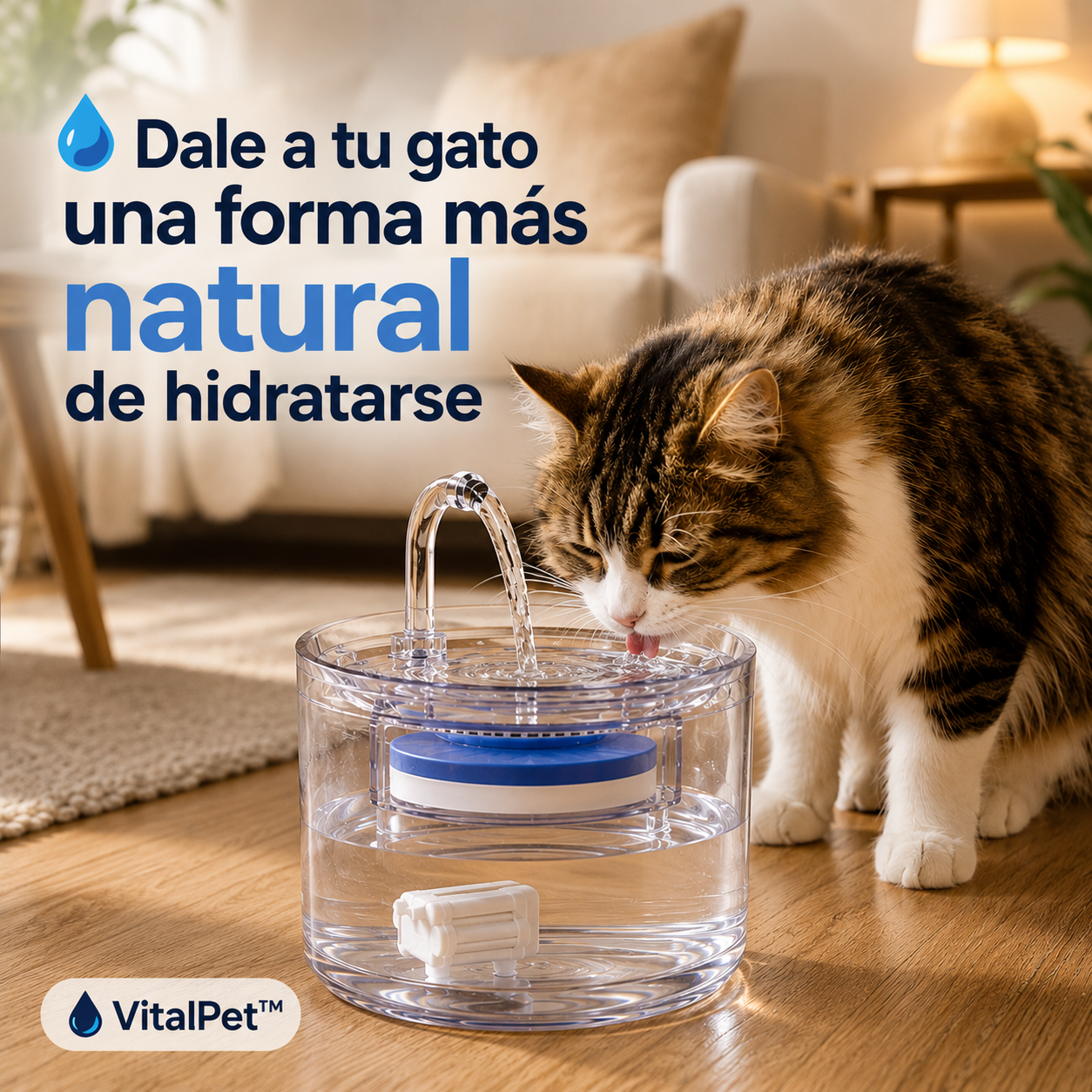 Fuente VitalPet™ | Hidratación Fresca y Constante para tu mascota todo el día.