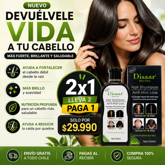 Shampoo Anticaída Hair Care Disaar 200 ml – Fortalece Cabello Frágil – Ayuda a devolver brillo y mejor apariencia día tras día