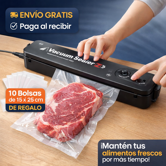 Selladora al Vacío VacuumPro™ – De Regalo 10 Bolsas – Protege tus Alimentos por Semanas CURLERPRO™