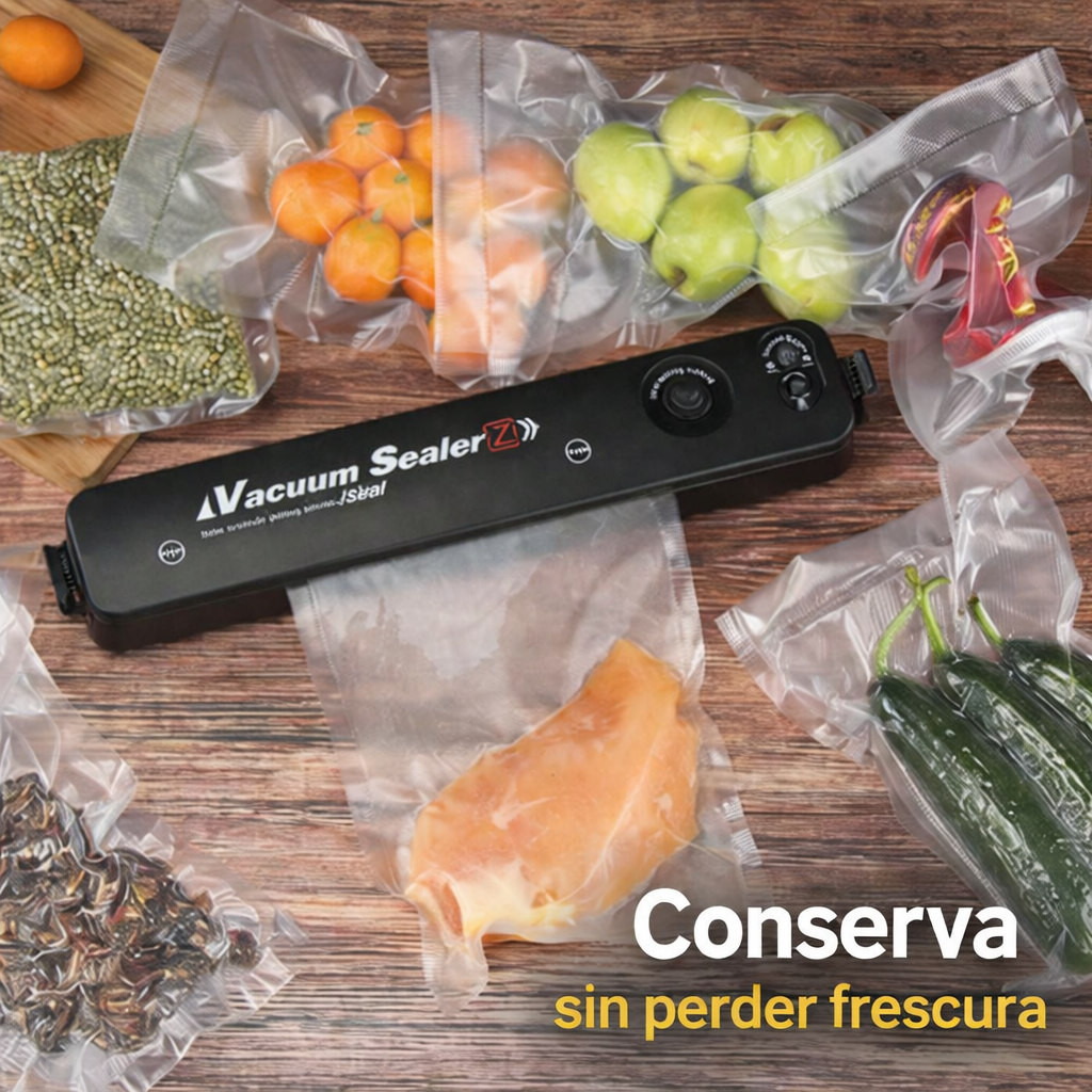 Selladora al Vacío VacuumPro™ – De Regalo 10 Bolsas – Protege tus Alimentos por Semanas CURLERPRO™