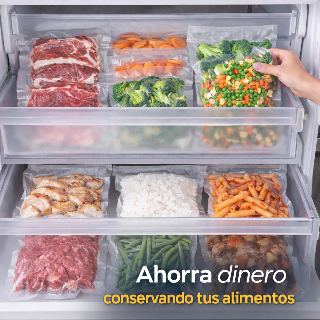 Selladora al Vacío VacuumPro™ – De Regalo 10 Bolsas – Protege tus Alimentos por Semanas CURLERPRO™
