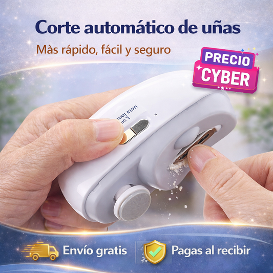 Cortauñas Eléctrico Seguro NailPlus™ – Corte Protegido para Adultos Mayores – Entrega mayor autonomía en el cuidado personal desde el primer día