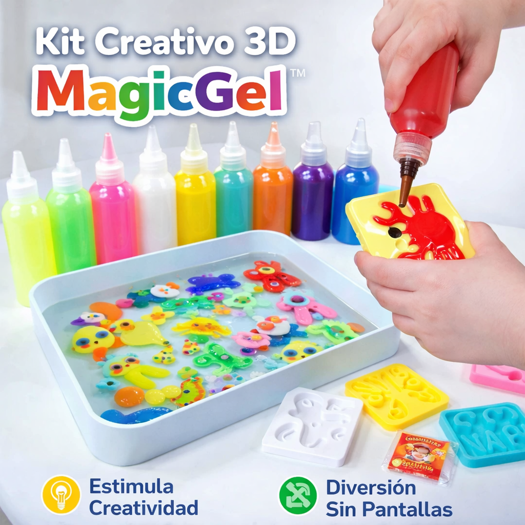 Kit Creativo 3D MagicGel™ – Crea Figuras en el Agua – Reduce Pantallas y Fomenta Creatividad