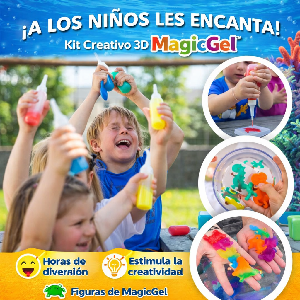 Kit Creativo 3D MagicGel™ – Crea Figuras en el Agua – Reduce Pantallas y Fomenta Creatividad