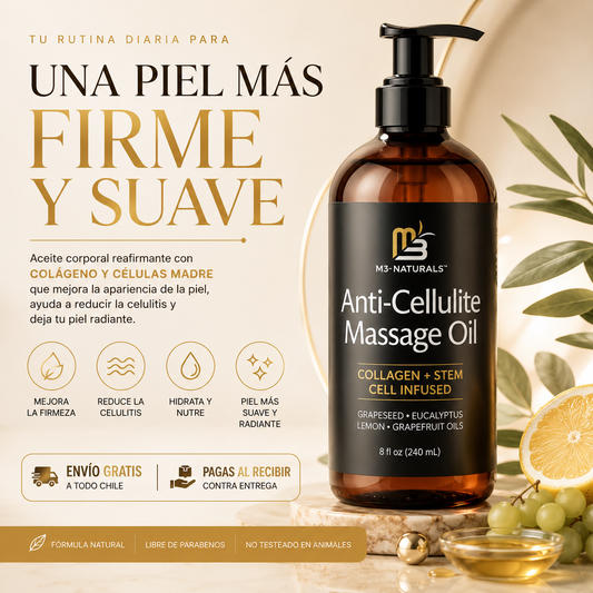 Aceite de Masaje Corporal 240 ml - Hidrata y Reafirma Intensamente - Piernas Más Suaves y Radiantes en Semanas