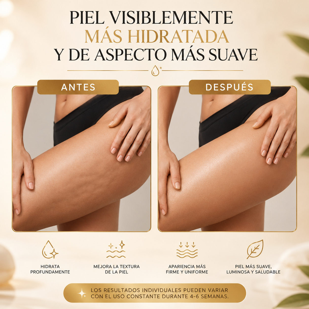 Aceite de Masaje Corporal 240 ml - Hidrata y Reafirma Intensamente - Piernas Más Suaves y Radiantes en Semanas