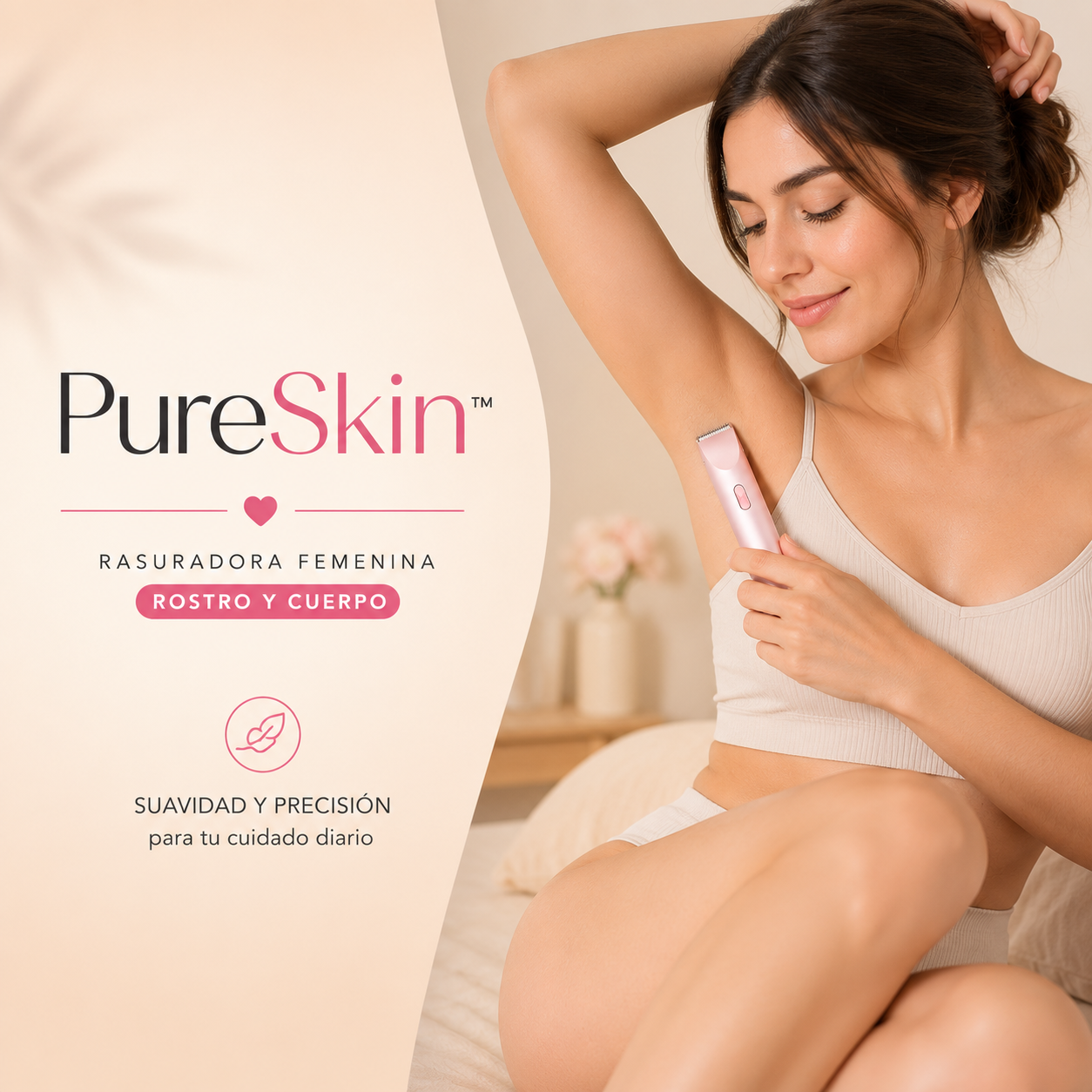 PureSkin™– Rasuradora Femenina Rostro y Cuerpo – Suavidad y precisión para tu cuidado diario
